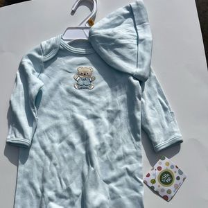 NWT little me infant blue nightgown 0-3 month